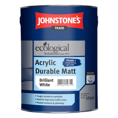 Johnstone's Acryl Durable Matt - Эмульсионная акриловая краска для стен и потолков 5 л
